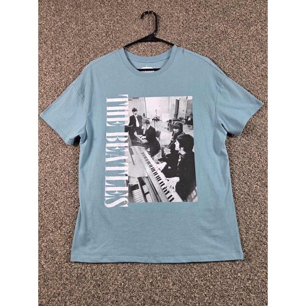 Vintage Apple Corps Beatles Graphic T-Shirt Mens L Blue Streetwear Casual‎